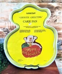 Vintage Amscan Halloween Ghostly Greeting Pumpkin Cake Pan Jelly Mold 26702 Nos. Fixed Price $16.72.