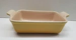 Creuset Heritage Rectangular Baking Dish Stoneware Ombre Soleil Yellow Mint!. Fixed Price $29.99.