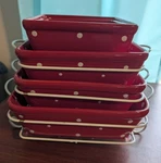 Temp-tations Polka Dot 11 Pc Square Oven To Table Set. Fixed Price $70.00.