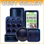 Versatile Non-stick 6-PIECE Blue Diamond Bakeware Set Perfect For Every Baker. Fixed Price $71.09.
