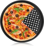 12-INCH Nonstick Pizza Pan With Holes, Perforated Carbon Steel Tray Ov. Fixed Price $12.74.