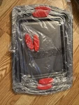 Joytable Cookie Sheets Set Of 3 Nonstick Baking Pans With Silicone Handles. Fixed Price $17.14.