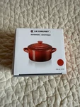 Le Creuset Mini Round Cocotte Cerise 8 Fl Oz Red 250ML Brand New Box. Fixed Price $18.00.