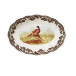 Spode Woodland Oval Fluted Dish For Thanksgiving- Pheasant Motif. Fixed Price $24.00.