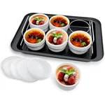 Ramekins With 6 Silicone Lids, Mothers Day Gifts Creme Brulee Making Set,. Fixed Price $39.64.