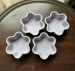 Chantal Purple Flower Shaped Ramekins Set Of Four #93-DA12. Fixed Price $20.00.