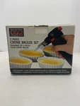 Oggi 5 Piece Creme Brulee Set Culinary Torch 4 Oval Fluted Ramekin Dishes. Fixed Price $24.99.