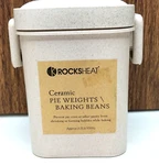 Rocksheat Ceramic Pie Crust Weights Baking Beads Beans 2.2LBS W/ Container. Fixed Price $11.97.