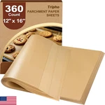 Tripho 360 Count 12X 16 Heavy Duty Parchment Paper Sheets For Baking No-stick. Fixed Price $39.87.