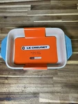 Le Creuset 1.8 Qt. Signature Rectangular Baking Dish Caribbean Color. Fixed Price $64.99.