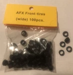 Aurora Slot Car Afx Silicone Compound Tires Front Wide 100PC Bag. Fixed Price $44.99.
