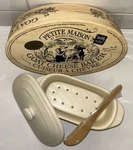 Petite Maison Goat Cheese Baker Wildly Delicious Baking Dish Lid Tray & Spreader. Fixed Price $29.95.