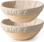 2 Pack Banneton Bread Proofing Baskets For Sourdough, 9 Inch Round Natural Ratta. Fixed Price $29.99.