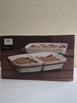 4-PIECE Bake Serve Set By Smith With Style 3 Dishes Iron Stand. Fixed Price $30.00.