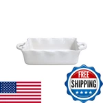 Casafina Ceramic 13.5 X 8.5 Rectangular Ruffled Baker - Cook Host Collection. Fixed Price $154.46.