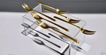 Mepra Due Ice Oro (gold Matte) Set 12 Dessert Forks New Made In Italy. Fixed Price $250.00.