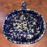 Bennington Potters Agate Blue Handled Pottery Serving Plate Dish #1897. Fixed Price $27.50.