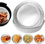 Aluminum Foil Air Fryer Liners, Non-stick 6.3ROUND-100PCS, Silver. Fixed Price $20.83.