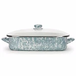 Golden Rabbit Enamelware 10.5 Qt. Roasting Pan With Glass Lid, 9 Color Choices. Fixed Price $136.00.