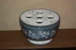 Temptations By Tara Floral Lace 1.5 Quart Bowl With Lid Steamer Flower Frog. Fixed Price $69.95.