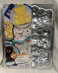 Wilton 1991 Mini Bears Cake Pan, 6 Cavity, 2105-4497 Indonesia With Insert. Fixed Price $16.95.