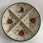Temptations By Tara Serving Dish 4-COMPARTMENT Seasonal Christmas- New. Fixed Price $39.95.