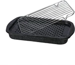 3 Piece Multiuse Set. Enameled Steel Bake, Broiler Pan, And Grill With Rack. Ver. Fixed Price $49.99.