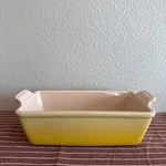 Creuset Heritage Enameled Stoneware Loaf Pan Yellow/beige 1.35L. Fixed Price $37.99.
