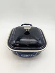 Staub Ceramic Square Covered Baking Dish Dark Blue 9 X Microwave Oven Safe. Fixed Price $90.00.