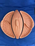 Vintage Pink Mid-century Calif Usa Enchanto 103 Chips & Dip Dish Set. Fixed Price $40.00.