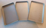 Pampered Chef 15.5X10X1 Aluminized Steel Large Sheet Pan Prof Bakeware Set 3. Fixed Price $39.98.