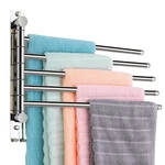 5 Arm Swivel Towel Bar - Heavy Duty SUS304 Stainless Steel Swing Rack F.... Fixed Price $34.39.