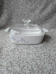 Corningware Shadow Iris A-1-B Vintage Liter Baking Casserole Dish A-7-C Lid. Fixed Price $14.25.
