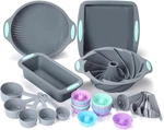 Silicone Bakeware Set 45 Piece Bread Cupcake Mold Measuring Spoon Bpa F. Fixed Price $43.99.