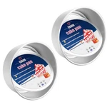 Exgox 2 Pack 8-INCH Non-stick Deep Aluminum Round Cake Pan With Removable Bot.... Fixed Price $24.78.