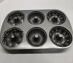Nordic Ware Garland Bundtlette Pan 6 Cups Little Cakes, Non-stick. Fixed Price $35.00.