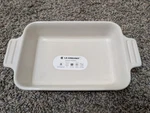 Le Creuset Pistache Ceramic Stoneware Glazed Rectangular Baking Dish 18CM 7 X 5". Fixed Price $39.95.