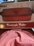 New Classy Parini Cookware Rectangle Baker, Non-stick Ceramic Covered Dish. Fixed Price $26.99.