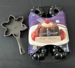 Cast Iron Cookie Skillet &1 Nordic Ware Classic Bundtlette Cake Pan Set. Fixed Price $35.00.