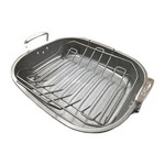 Circulon Nonstick Gray Roaster Pan Rack W/lift-up Handles 17.5X15" Never Used.. Fixed Price $35.00.