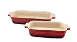 Le Creuset Rectangular Baking Dishes 10 1/2 X 7" And 5" Red Color. Fixed Price $74.99.