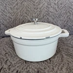 Hearth & Hand With Magnolia Mini Dutch Oven Enamel Baking Dish 0.5 Qt Good Cond. Fixed Price $14.99.