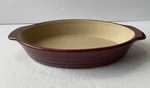 Pampered Chef Traditions Collection Stoneware Cranberry Gratin Oval 9.5" 061104. Fixed Price $14.96.