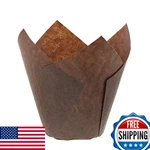 Royal Brown Tulip Style Baking Cups, Medium, 200 Count For Cupcakes & Muffins. Fixed Price $30.75.
