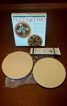 New Vintage 1973 Old Oven 'pizza For Two' (2) 8.5" Dia Round Stones. Fixed Price $100.00.