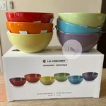 Le Creuset Stoneware Vancouver Rainbow Multicolor Snack Bowls Of 6 11 Oz. Fixed Price $99.99.