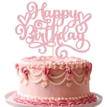 Gyufise 1PCS Happy Birthday Cake Topper Glitter Pick For Celebrating Ann.... Fixed Price $9.27.