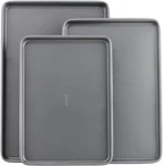 Goodcook Everyday Nonstick Carbon Steel Baking Sheet Set 3 Pack Cookie. Fixed Price $81.99.