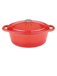 Berghoff 8-QUART Orange Cast Iron Oval Covered Casserole. Fixed Price $125.99.