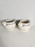 Vtg 2 Temptations Old World 18 Oz Ceramic Soup Mug Bowl Chicken Gray Red #735531. Fixed Price $36.99.